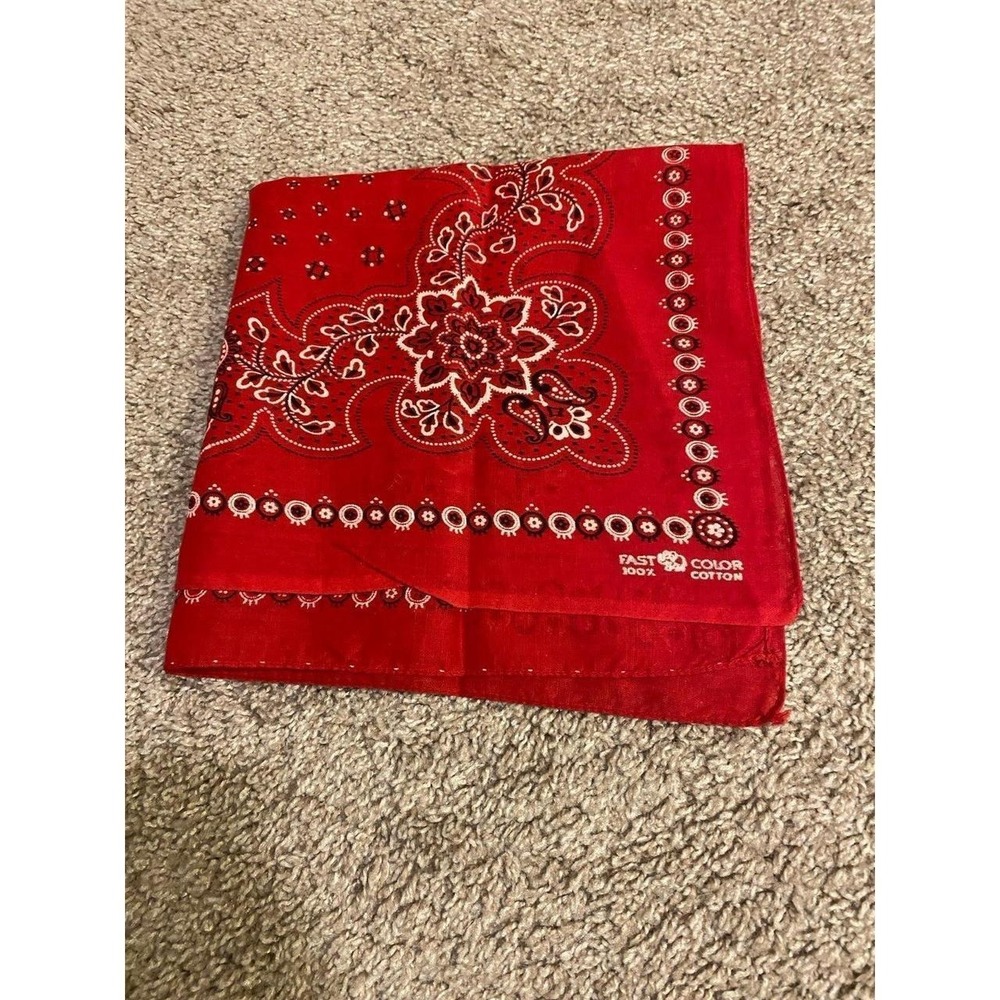 Bandana Scarf 1960s Fast Color 100% Cotton Vintage
